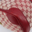 GUCCI GG Canvas Sherry Line Boston Bag Red Gold Auth 200975-13