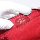 GUCCI GG Canvas Sherry Line Boston Bag Red Gold Auth 200975-16