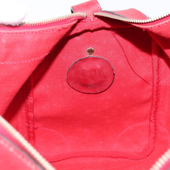 GUCCI GG Canvas Sherry Line Boston Bag Red Gold Auth 200975
