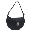 FENDI Shoulder Bag Nylon Black Silver Auth 200978-1