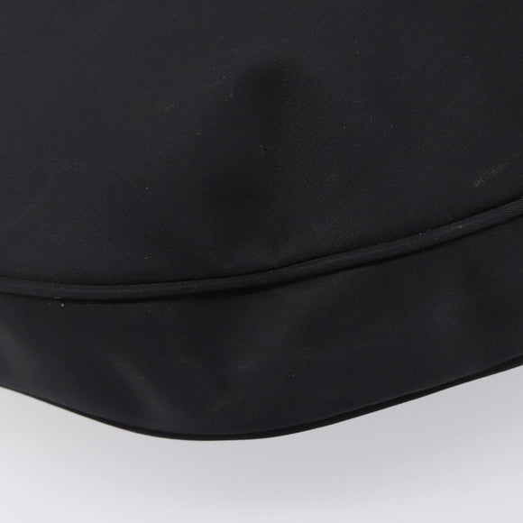 FENDI Shoulder Bag Nylon Black Silver Auth 200978