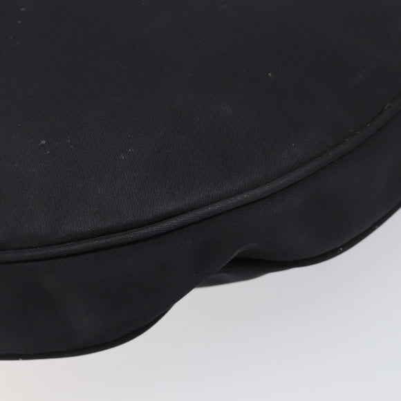 FENDI Shoulder Bag Nylon Black Silver Auth 200978