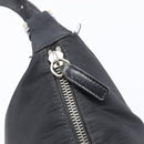 FENDI Shoulder Bag Nylon Black Silver Auth 200978-19
