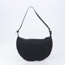 FENDI Shoulder Bag Nylon Black Silver Auth 200978-2
