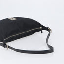 FENDI Shoulder Bag Nylon Black Silver Auth 200978-7