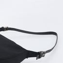 FENDI Shoulder Bag Nylon Black Silver Auth 200978-14