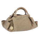 LOEWE Hand Bag Leather Gold Auth 200979-1