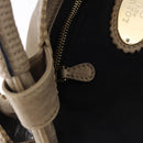 LOEWE Hand Bag Leather Gold Auth 200979-18