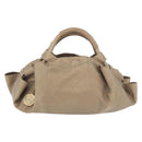 LOEWE Hand Bag Leather Gold Auth 200979-13