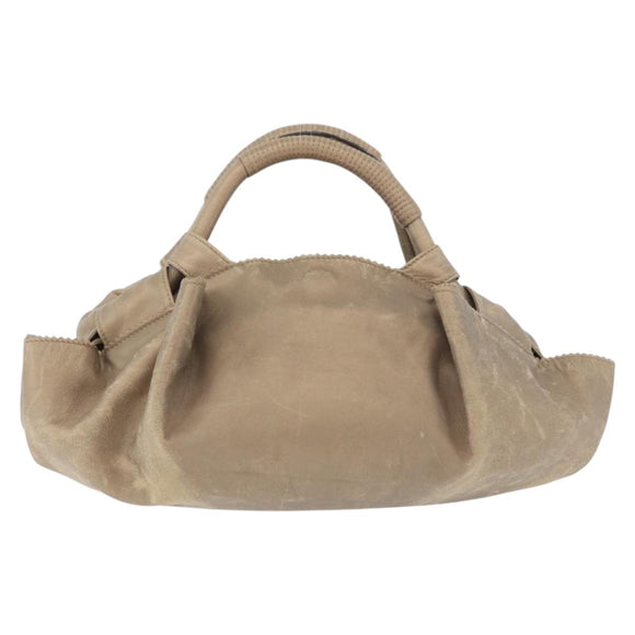 LOEWE Hand Bag Leather Gold Auth 200979