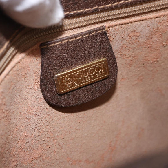 GUCCI GG Supreme Web Sherry Line Bag PVC Beige Gold 001 104 0551 Auth 200981
