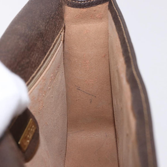 GUCCI GG Supreme Web Sherry Line Bag PVC Beige Gold 001 104 0551 Auth 200981