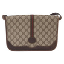GUCCI GG Supreme Web Sherry Line Bag PVC Beige Gold 001 104 0551 Auth 200981-13