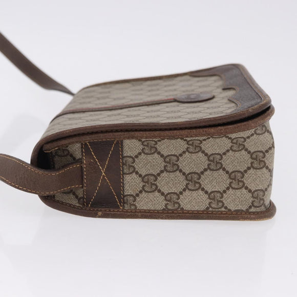 GUCCI GG Supreme Web Sherry Line Bag PVC Beige Gold 001 104 0551 Auth 200981