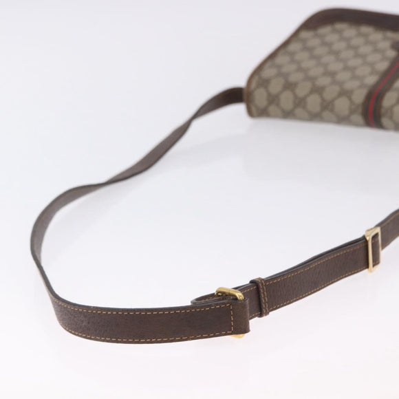GUCCI GG Supreme Web Sherry Line Bag PVC Beige Gold 001 104 0551 Auth 200981