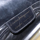 Salvatore Ferragamo Vala Shoulder Bag Leather Black Gold Auth 200983-12
