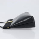 Salvatore Ferragamo Vala Shoulder Bag Leather Black Gold Auth 200983-4