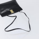 Salvatore Ferragamo Vala Shoulder Bag Leather Black Gold Auth 200983-7