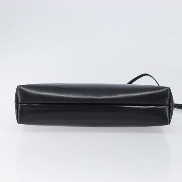 Salvatore Ferragamo Vala Shoulder Bag Leather Black Gold Auth 200983