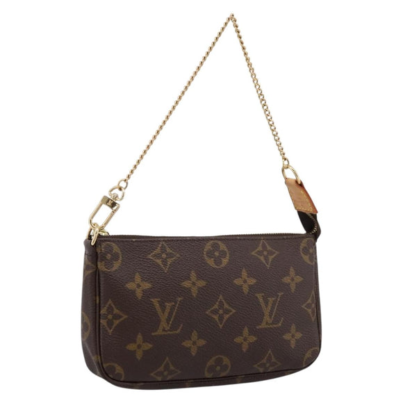 LOUIS VUITTON Monogram Mini Pochette Accessoires Pouch N41667 LV Auth 200984V