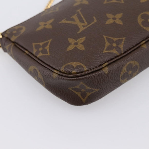 LOUIS VUITTON Monogram Mini Pochette Accessoires Pouch N41667 LV Auth 200984V