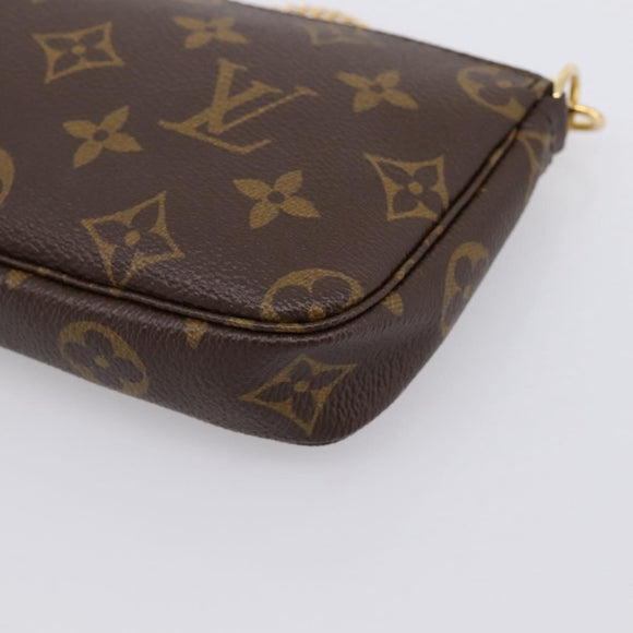LOUIS VUITTON Monogram Mini Pochette Accessoires Pouch N41667 LV Auth 200984V