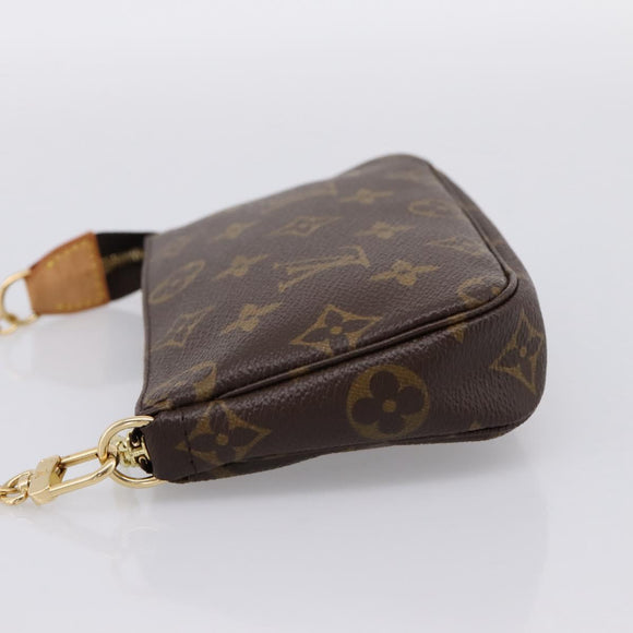 LOUIS VUITTON Monogram Mini Pochette Accessoires Pouch N41667 LV Auth 200984V