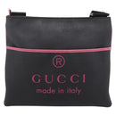 GUCCI Shoulder Bag PVC Black Silver 162904 Auth 200985V-2
