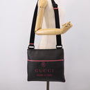 GUCCI Shoulder Bag PVC Black Silver 162904 Auth 200985V-24