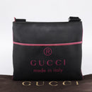 GUCCI Shoulder Bag PVC Black Silver 162904 Auth 200985V-25