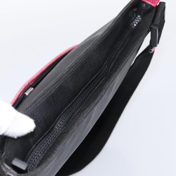 GUCCI Shoulder Bag PVC Black Silver 162904 Auth 200985V