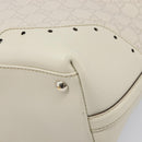GUCCI GG Canvas Guccissima Tote Bag Leather Ivory Gold 145993 Auth 200986V-10