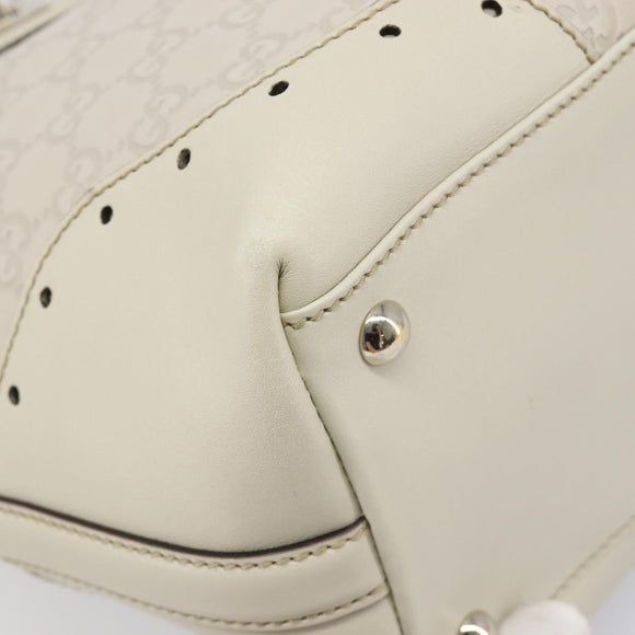 GUCCI GG Canvas Guccissima Tote Bag Leather Ivory Gold 145993 Auth 200986V