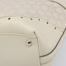 GUCCI GG Canvas Guccissima Tote Bag Leather Ivory Gold 145993 Auth 200986V-12