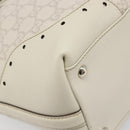 GUCCI GG Canvas Guccissima Tote Bag Leather Ivory Gold 145993 Auth 200986V-13