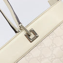 GUCCI GG Canvas Guccissima Tote Bag Leather Ivory Gold 145993 Auth 200986V-14