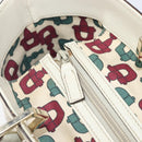 GUCCI GG Canvas Guccissima Tote Bag Leather Ivory Gold 145993 Auth 200986V-16
