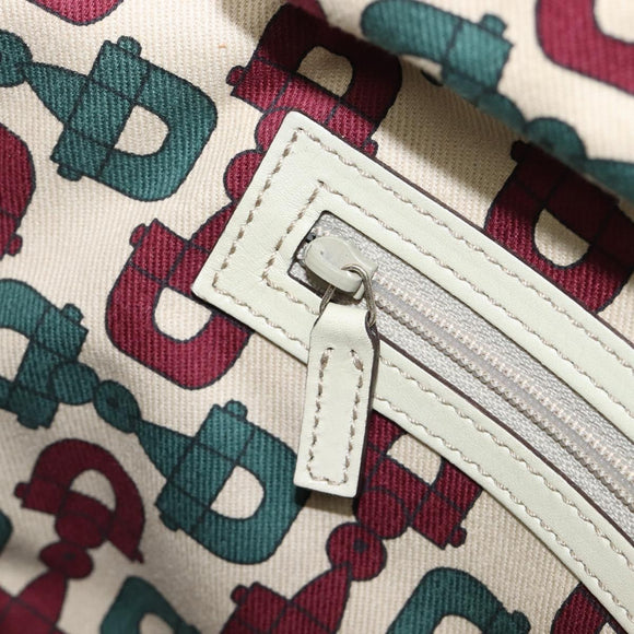 GUCCI GG Canvas Guccissima Tote Bag Leather Ivory Gold 145993 Auth 200986V