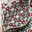 GUCCI GG Canvas Guccissima Tote Bag Leather Ivory Gold 145993 Auth 200986V-22