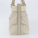GUCCI GG Canvas Guccissima Tote Bag Leather Ivory Gold 145993 Auth 200986V-5