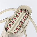 GUCCI GG Canvas Guccissima Tote Bag Leather Ivory Gold 145993 Auth 200986V-6