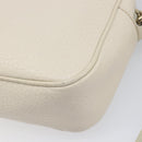 GUCCI Shoulder Bag Leather White Gold 308364 Auth 200987V-16