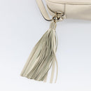 GUCCI Shoulder Bag Leather White Gold 308364 Auth 200987V-9