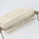 GUCCI Shoulder Bag Leather White Gold 308364 Auth 200987V-6
