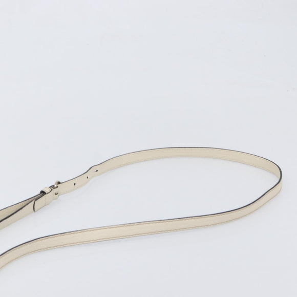 GUCCI Shoulder Bag Leather White Gold 308364 Auth 200987V