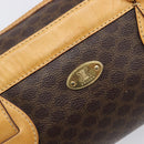 CELINE Macadam Canvas Shoulder Bag PVC Leather Brown Gold Auth 200988-14