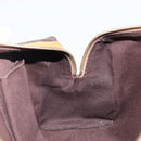 CELINE Macadam Canvas Shoulder Bag PVC Leather Brown Gold Auth 200988-20