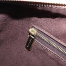CELINE Macadam Canvas Shoulder Bag PVC Leather Brown Gold Auth 200988-21