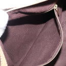 CELINE Macadam Canvas Shoulder Bag PVC Leather Brown Gold Auth 200988-22