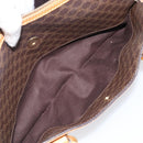 CELINE Macadam Canvas Shoulder Bag PVC Leather Brown Gold Auth 200988-23